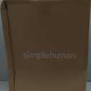 simplehuman 50 Liter / 13 Gallon Semi-Round Kitchen Step Trash Can with Secure Slide Lock, Grey Plastic (Gray)