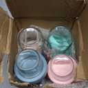 4 Pack Overnight Oats Containers with Lids and Spoons, 20 oz (16+4) Overnight Oats Jars, Glass Mason Jars with Dry and Wet Separation for Oatmeal Salad Yogurt, Dual-Layer Yogurt Containers with Lids