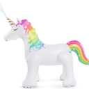 Jasonwell Unicorn Sprinkler Inflatable Water Sprinklers Outdoor Water Toys Inflatable Ginormous Unicorn Toys Yard Sprinkler for Kids (L)