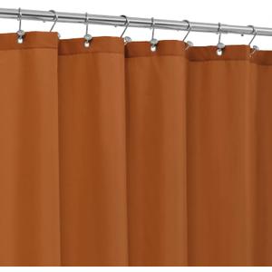 ALYVIA SPRING Burnt Orange Fabric Shower Curtain Liner Waterproof - Soft Hotel Quality Cloth Shower Liner with 3 Magnets, Light-Weight & Machine Washable - Standard Size 72x72, Burnt Orange