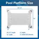 IWIWE Platform Replacement for Above Ground BiltMor Swimming Pool Step (Gery)