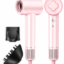 Cosy Companions HighSpeed Ionic Hair Dryer, 150000 RPM Brushless Motor for 25 Min Fast Drying, Low Noise Blow Dryer Reduces Frizz & Heat Damage, Lightweight Hair Dryer with Diffuser & Nozzle, Pink