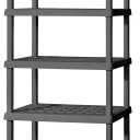 Sterilite 5 Shelf Unit, Heavy-Duty Shelving Storage Rack for Home and Garage, Gray - Multipurpose Plastic Organizer Shelves for Smart Organization