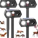 2026 Sonic Racoon Squirrel Fortress Pro Deer Repellent Devices, IP65 Solar Ultrasonic Motion Activated Animal Repeller Outdoor Cat Repellent Fox Deterrent with Light for Rabbit Bear Dog Garden(4)