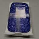 Ceramic Rectangle Salad Plates Set - Large 9.5 Inch Rectangular Serving Dishes for Dinner Pasta Dessert Sushi Appetizer - Oven Microwave Dishwasher Safe - Set of 4 - Vintage Blue