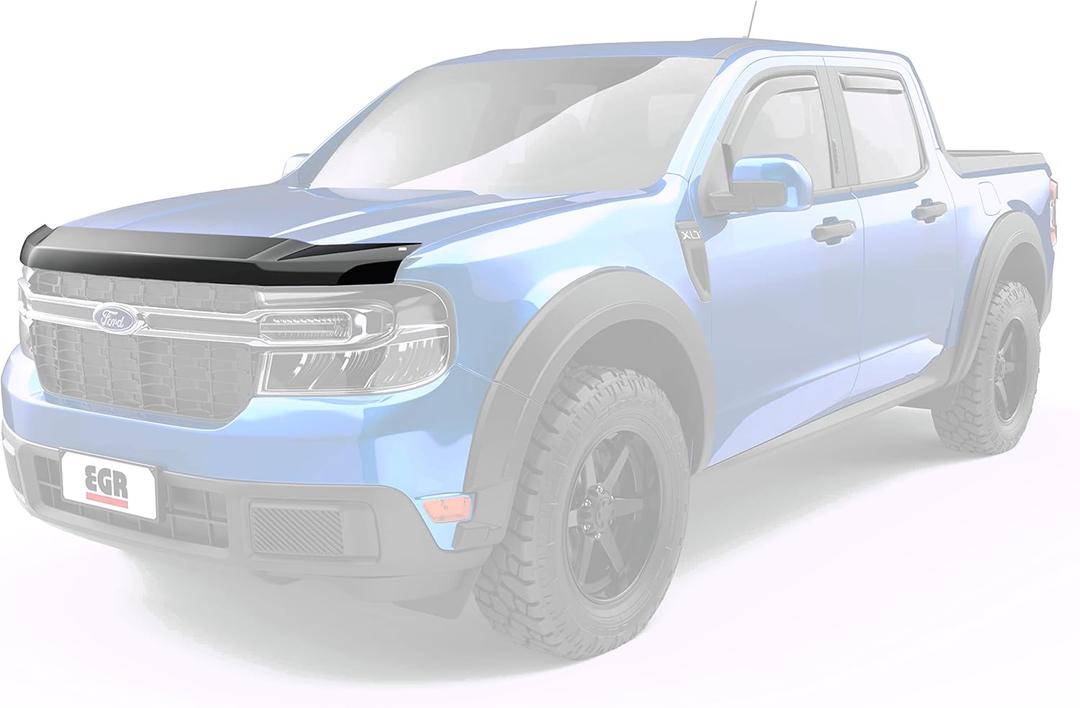 EGR 303591 Superguard Hood Guard Bug Protector, Dark Smoke Finish, Compatible with Select Ford Maverick Models