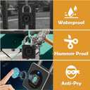 Pothunder Fingerprint Padlock with APP, Keyless Biometric Lock, Smart Waterproof Padlock Suitable for Gym, Locker, Gates, Fence, and Storage