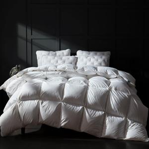 Three Geese Luxury Goose Down Comforter King Size, Ultra-Soft Fluffy Duvet Insert for All Season, 1800TC Cotton Blended Cover Hotel Style Bedding Comforter 106x90 inch