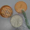 Holgosiu Dumpling Squishy Stress Ball Fidget Toys Squeeze Dough Ball Squishy Bun Anxiety Relief Adult Squeeze Toy Novelty Dumpling in Steamer Fidget Sensory Miniature Anti Stress ADHD ADD (White)