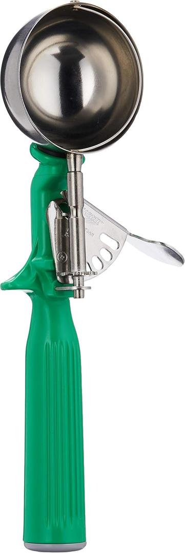 Vollrath 2-2/3 oz Stainless Steel Disher - Size 12,Green
