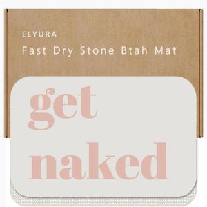 Get Naked Patterns Diatomite Stone Bath Mat Shower Mat Quick-Dry, Non-Slip, Easy to Clean for Bathroom Floor