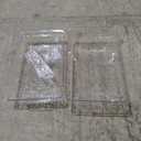 Baderke 2 Set 16" x 9" Chilled Serving Tray with Compartments, Clear