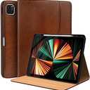Leather Cases for IPad Pro 12.9 Case 6th/5th/4th/3rd Generation - Protective Multi-Angle Folio with Pencil Holder & Pocket - Auto Wake/Sleep, Premium PU Leather Cover - Brown
