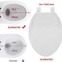 19" Elongated Pink Toilet Seat with Built-In Toddler Potty Training Seat, No Wiggle Design for Child and Adult, Easy to Install with Detachable Seat for Longtime Usage