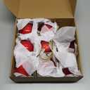 DN DECONATION Red Glass Christmas Ornaments, Set of 9, 3.15' Hanging Christmas Baubles for Xmas Tree Decoration, Wedding Party Gift