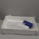 OUBIONI 22"x14" Rectangle Vessel Sink with Drain White Stone Resin Bathroom Sink Above Counter Bathroom Basin Bowl