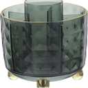 STOBOK 360degree Rotating Makeup Brush Organizer Modern Desk Storage Box for Art Supplies Makeup Brushes and Pens Capacity Stylish Design for Home Office and School Use 
Dark Green