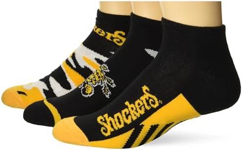 For Bare Feet NCAA unisex-adult Camo Boom 2Pack Ankle Sock