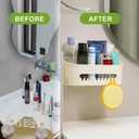 suntree Suction Cup Shower Caddy - Strong Hold, Holds 22lb, No Drill Needed, Waterproof Bathroom Shelf Organizer for Shampoo Bottles, Cream White