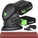 GALAX PRO Cordless Detail Sander 20V, 20Pcs Sandpapers,12000 RPM Sanders with Dust Collection System for Tight Spaces Sanding in Home Decoration, Battery and Charger Included, Cordless Detail Sander
