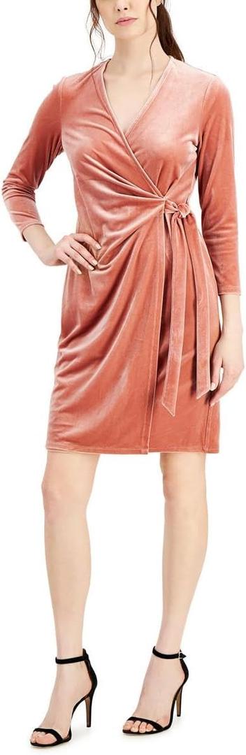 Anne Klein Womens Velvet Short Sheath Dress (XL)
