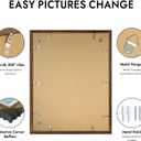 Hongkee 20x26 Picture Frame, Rustic Brown Wood Style, Wall Mounting