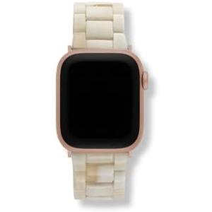 MACHETE Compatible with Apple Watch Band 38mm 40mm 41mm 42mm 44mm 45mm 49mm, Fashion Acetate Resin iWatch Band for SE Series 9/8/7/6/5/4/3/2/1 Ultra 2 1 Women Men (Alabaster)