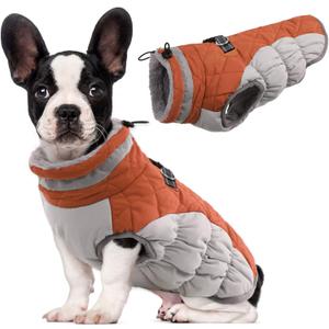 Lelepet Dog Coat Warm Dog Winter Coat Waterproof Dogs Jacket with Harness Built in Reflective Pet Fleece Vest Zip-Up Cold Weather Coats for Medium Dogs Turtleneck & Windproof Coats Dachshund Brown, Size M