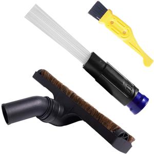 ANBOO 32mm 1 1/4 inches Vacuum Hardwood Floor Brush ,Dust Dirt Attachment Interface Tool, Small Suction Brush Tubes Flexible Access to Anywhere, Strong Suction for Corners, Pets, Drawers (2pcs)
