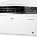LG 6000 BTU Window Air Conditioner Energy Saving Dual Inverter, Remote Control, WiFi, LG ThinQ, Alexa, Hey Google Enabled Washable Filer Ultra-Quiet Cools Small Room up to 250 Sq.Ft White LW6023IVSM (1 Count (Pack of 1))