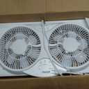 shinic 2026 9 Inch Twin Window Fan Quiet, Reversible Airflow, 3 Speeds, Adjustable Width 23.5"-37", ETL Certified for Bathroom/Kitchen