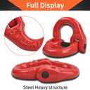 1/2" Grade 80 Alloy Steel Hammerlock Coupling Link, Tow Hitch Hammer Lock Safety Trailer Chain Adapter Connector Link for Heavy Super Duty Truck Chain Hitch, 12000 Lbs Work Load Limit - Red