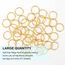 200PCS Key Rings, Split Bulk Keyrings for Keychain and Crafts (25mm) (Gold)