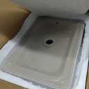 20 x13.6inch Bathroom Vessel Sink Rectangular Ceramic Sink Above Counter Basin White Porcelain Ceramic Vessel Vanity Sink Art Basin for Bathroom Lavatory Restroom, 20"X14"