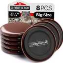 Furniture Sliders for Carpet X-PROTECTOR 8 PCS 4 3/4" - The Best Heavy-Duty Moving Pads - Sliders for Furniture with Unique Design. Move Your Furniture Easily with Furniture Sliders for Carpets!