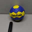 Handball Ball with Pump Needle PU Blue and Yellow Hand Ball Balls Single Handball Attractive and Durable Design for Youth League Game Training Practice (7.1 Inch Size3)