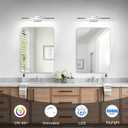IZORRO Modern Bathroom Vanity Light 24 inch, Rotatable, 16W Dimmable Led Bathroom Light Fixture Over Mirror, Chrome Vanity Light Bar (Cool White 6000K)