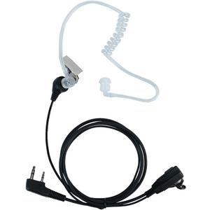 Klykon 2 Pin Covert Acoustic Tube Earpiece Headset with Ptt Mic for Baofeng Puxing Wouxun 2 Way Radio Walkie Talkie