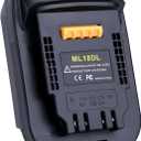 Biswaye ML18DL Battery Adapter Converter, Compatible with Mil-Waukee 18V Lithium Battery 48-11-1850 to Replacement for De-Walt 20V MAX Battery DCB200 DCB206, Compatible with De-Walt 20V MAX Tools