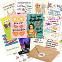Funny Birthday cards for Women  Hilarious Greeting Card Set with Envelopes & Stickers  Sarcastic, Relatable Humor for Best Friends, Sisters, Coworkers  12 Pack