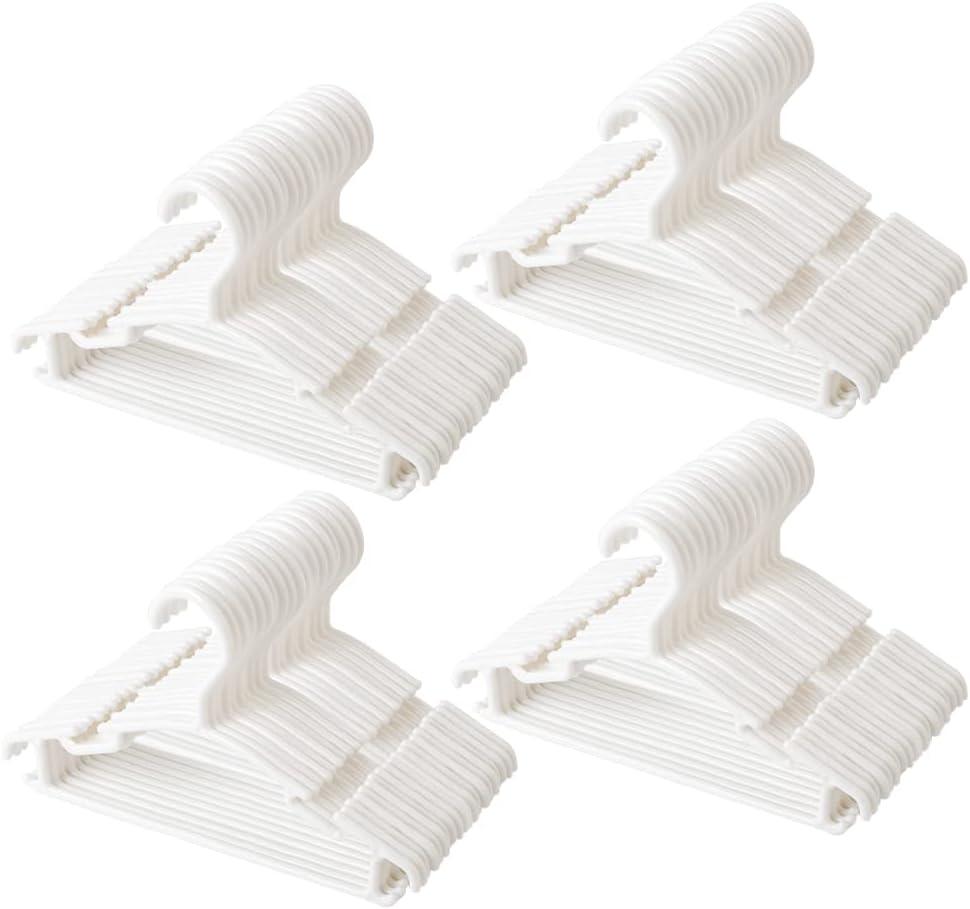GoodtoU Baby Hangers 100Pack Kids Plastic Baby Clothes Hangers for Closet Small Children Infant Toddler Child (White)