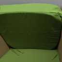 Idee-Home Outdoor Chair Cushions Set of 2, 19" x 19" x 3" Thick D-Shaped Patio Furniture Outdoor Seat Cushions Waterproof with Ties, Dining Pads (Green)