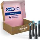 Oral-B iO Series Gentle Care Electric Toothbrush Replacement Brush Heads for an Oral-B Electric Toothbrush, 4 Count, Black