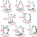 2 x Christmas Cookie Cutters, 8 Piece Holiday Stainless Steel Biscuit Shapes for Baking - Snowman,Christmas Tree,Gingerbread Man,Candy Cane,Snowflake,Santa Face,Christmas Bell, Reindeer Mold