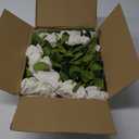 White Roses Artificial Flowers Bulk, 52Pcs Fake Roses Flower Arrangement, DIY Silk Flowers Roses Bouquet, Realistic Faux Artificial Roses for Mother's Day Home Table Decor, White 