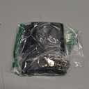 Men's RFID Blocking Premium Leather Chain Trifold Wallet (Black with Chain)