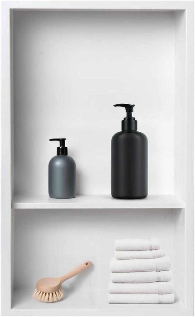 12 x 18 Shower Niche,Warm White Stainless Steel Recessed Shelf