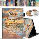 Case for Amazon Fire HD 10 & Fire HD 10 Plus Tablet (11th Generation, 2021 Release) - Premium PU Leather Cover with Auto Sleep Wake, Christian Quotes Bible Verse Proverbs 31:25