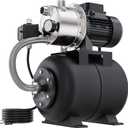 Aquastrong 1.6 HP Shallow Well Pump with Pressure Tank, NSF Certified, 1320 GPH, 115V, Stainless Steel Irrigation Pump, Automatic Water Booster Jet Pump for Home, Garden, Lawn