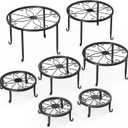 7 Pack Metal Plant Stands, Anti-Rust Plant Holder Outdoor Flower Pot Stands, Indoor Plant Stands for Patio, Heavy Duty Plant Shelf Multiple Plant Display for Home, Garden